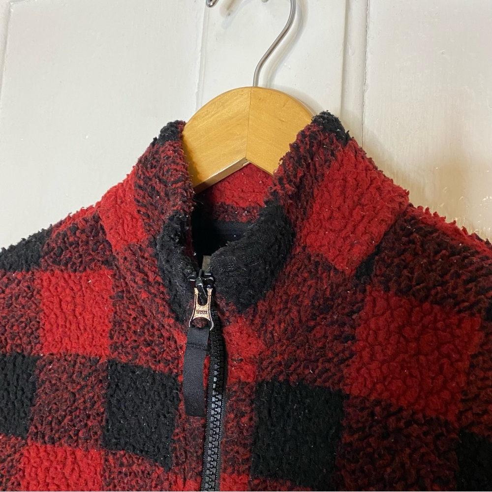 Amazon Essentials size girl’s L : holiday Sherpa fleece plaid fall winter jacket - Picture 5 of 8